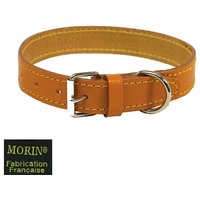 Collier cuir piqué - Naturel