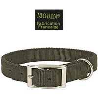 Collier pour chien en nylon cousu double, boucle métal