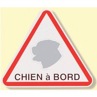 Autocollant triangle "Chien à bord"