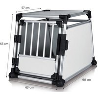 Cage de transport pour chien Alu Autobox - 63 x 65 x 90 cm