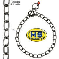 Collier sanitaire étrangleur, fin, INOX noir
