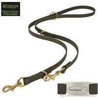 Laisse pour chien en Biothane multipositions, noire