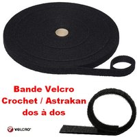 Bande Velcro crochet / astrakan dos à dos