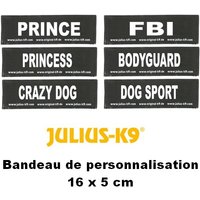 Bandes de personnalisation 16 x 5 cm pour harnais Julius K-9