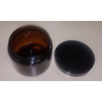 Pot en verre fumé 500 ml avec couvercle