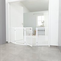 Barrière pour chiens avec porte, 4 parties