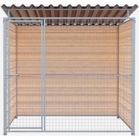 Chenil bois MKS - PROTECTA 2 x 2 m- Façade en grillage