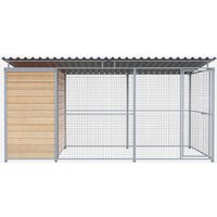 chenil-junior-mks-en-bois-grillage-4-m-x-2-m