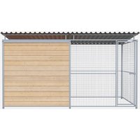Chenil Super Junior MKS en bois + grillage - 4 m x 2 m