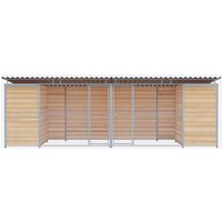 Chenil Eleveur PRO double MKS en bois + grillage - 6 m x 2 m
