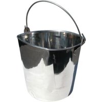 Seau avec coté plat