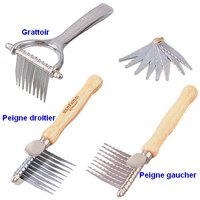 Peigne et râteau démêlant pour chien