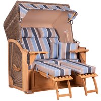 Strandkorb Seeblick Teak PE Grey Dessin 580 Strandkorb Seeblick Teak PE Grey Dessin 580