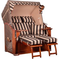 Strandkorb Seeblick Mahagoni PE Grey Dessin 581 Strandkorb Seeblick Mahagoni PE Grey Dessin 581