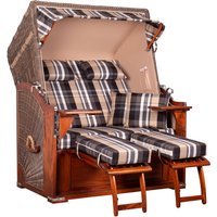 Strandkorb Seeblick Mahagoni PE Grey Dessin 583 Strandkorb Seeblick Mahagoni PE Grey Dessin 583