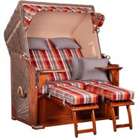 Strandkorb Seeblick Mahagoni PE Grey Dessin 584 Strandkorb Seeblick Mahagoni PE Grey Dessin 584