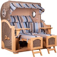 Strandkorb Düne Grande Bullauge Teak PE Grey Dessin 580 Strandkorb Düne Grande Bullauge Teak PE Grey Dessin 580