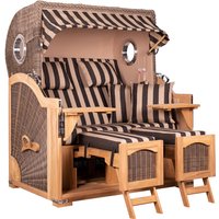 Strandkorb Düne Grande Bullauge Teak PE Grey Dessin 581 Strandkorb Düne Grande Bullauge Teak PE Grey Dessin 581