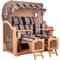 Strandkorb Düne Grande Bullauge Teak PE Grey Dessin 583 Strandkorb Düne Grande Bullauge Teak PE Grey Dessin 583