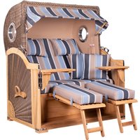 Strandkorb Baltikum Bullauge Teak PE Grey Dessin 580 Strandkorb Baltikum Bullauge Teak PE Grey Dessin 580