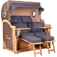 Strandkorb Baltikum Bullauge Teak PE Grey Dessin 582 Strandkorb Baltikum Bullauge Teak PE Grey Dessin 582