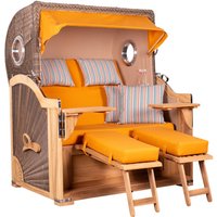 Strandkorb Baltikum Bullauge Teak PE Grey Dessin 586 Strandkorb Baltikum Bullauge Teak PE Grey Dessin 586