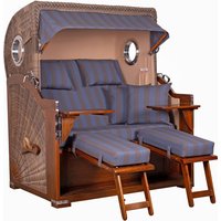 Strandkorb Baltikum Bullauge Mahagoni PE Grey Dessin 582 Strandkorb Baltikum Bullauge Mahagoni PE Grey Dessin 582