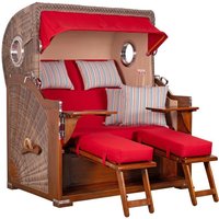 Strandkorb Baltikum Bullauge Mahagoni PE Grey Dessin 585 Strandkorb Baltikum Bullauge Mahagoni PE Grey Dessin 585