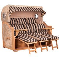 Strandkorb Baltikum XXL Bullauge Teak PE Shell Dessin 581 Strandkorb Baltikum XXL Bullauge Teak PE Shell Dessin 581