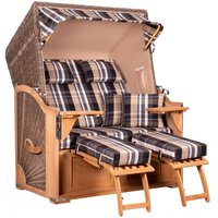 Strandkorb Seeblick Teak PE Grey Dessin 583 Strandkorb Seeblick Teak PE Grey Dessin 583