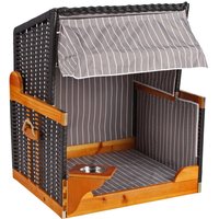 Hundestrandkorb Wacholder PE Schwarz Dessin Grau Gestreift Hundestrandkorb Wacholder PE Schwarz Dessin Grau Gestreift