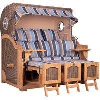 Strandkorb Düne Grande XXL Bullauge Teak PE grey Dessin 580 Strandkorb Düne Grande XXL Bullauge Teak PE grey Dessin 580