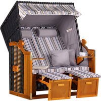 Strandkorb Ostsee Wacholder PE Schwarz Dessin Oliv Grau Strandkorb Ostsee Wacholder PE Schwarz Dessin Oliv Grau