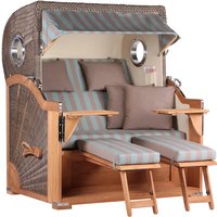 Strandkorb Baltikum Bullauge Teak PE Grey Dessin 520 Strandkorb Baltikum Bullauge Teak PE Grey Dessin 520