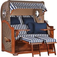 Strandkorb Baltikum Bullauge Mahagoni PE Grey Dessin 518 Strandkorb Baltikum Bullauge Mahagoni PE Grey Dessin 518