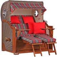 Strandkorb Baltikum Bullauge Mahagoni PE Grey Dessin 529 Strandkorb Baltikum Bullauge Mahagoni PE Grey Dessin 529