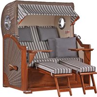 Strandkorb Baltikum Bullauge Mahagoni PE Grey Dessin 545 Strandkorb Baltikum Bullauge Mahagoni PE Grey Dessin 545