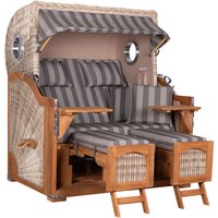 Strandkorb Düne Grande Bullauge Teak PE Shell Dessin 537 Strandkorb Düne Grande Bullauge Teak PE Shell Dessin 537