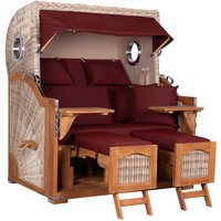 Strandkorb Düne Grande Bullauge Teak PE Shell Dessin 550 Strandkorb Düne Grande Bullauge Teak PE Shell Dessin 550