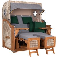 Strandkorb Düne Grande Bullauge Teak PE Shell Dessin 571 Strandkorb Düne Grande Bullauge Teak PE Shell Dessin 571