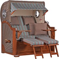 Strandkorb Baltikum Bullauge Mahagoni PE Grey Dessin 520 Strandkorb Baltikum Bullauge Mahagoni PE Grey Dessin 520