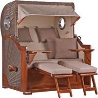 Strandkorb Baltikum Bullauge Mahagoni PE Grey Dessin 510 Strandkorb Baltikum Bullauge Mahagoni PE Grey Dessin 510