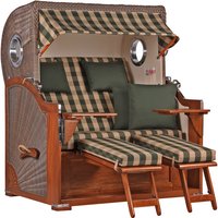 Strandkorb Baltikum Bullauge Mahagoni PE Grey Dessin 506 Strandkorb Baltikum Bullauge Mahagoni PE Grey Dessin 506