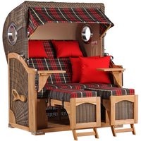 Strandkorb Düne Bullauge Teak PE Grey Dessin 529 Strandkorb Düne Bullauge Teak PE Grey Dessin 529