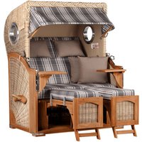 Strandkorb Düne Bullauge Teak PE Shell Dessin 522 Strandkorb Düne Bullauge Teak PE Shell Dessin 522