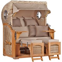 Strandkorb Düne Bullauge Teak PE Shell Dessin 510 Strandkorb Düne Bullauge Teak PE Shell Dessin 510