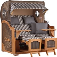 Strandkorb Düne Grande Bullauge Teak PE Grey Dessin 545 Strandkorb Düne Grande Bullauge Teak PE Grey Dessin 545
