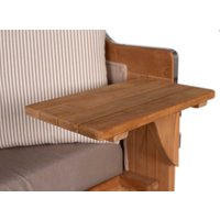 Strandkorb Düne Grande Bullauge Teak PE Banana Dessin 534 Strandkorb Düne Grande Bullauge Teak PE Banana Dessin 534