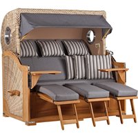 Strandkorb Baltikum XXL Bullauge Teak PE Shell Dessin 544 Strandkorb Baltikum XXL Bullauge Teak PE Shell Dessin 544