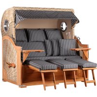 Strandkorb Baltikum XXL Bullauge Teak PE Shell Dessin 500 Strandkorb Baltikum XXL Bullauge Teak PE Shell Dessin 500